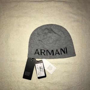 Armani Exchange Men’s Knit Armani Logo Beanie.